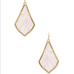 Kendra Scott Alex Earrings in gold/rose quartz